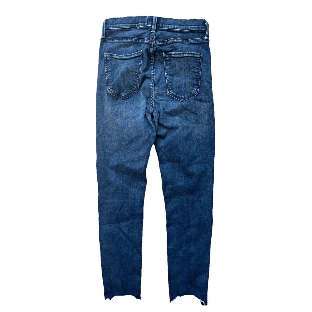 AGOLDE Sophie Crop Jeans Women's Size 27 Raw Hem Slim Jean Medium/Dark Wash - Picture 7 of 9